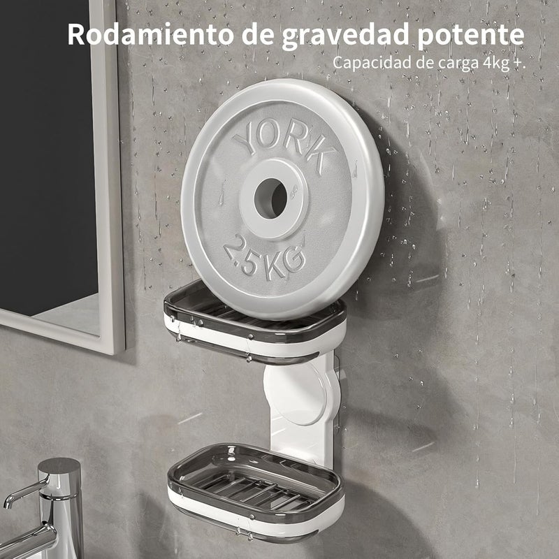 Soap Holder for Shower, Dual-Mode Bar Soap Stand, Wall-Mounted Soap Rack, Double Layer for Bathroom and Kitchen - Image 4