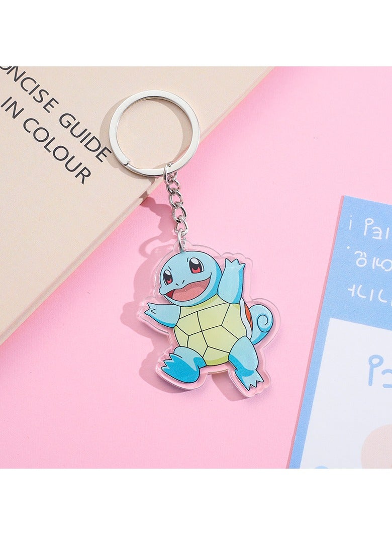 1-Piece Pokemon Squirtle Acrylic Keychain