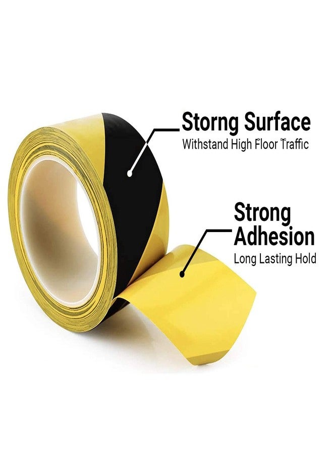 SEJASCOLLECTIONS Self Adhesive Waterproof Durable Floor Marking Tape Floor Marking Tape Color 48mm / 02" Width X 30m Length (Yellow And Black, Pack of 1) - Image 3