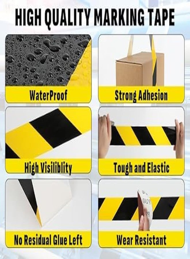 SEJASCOLLECTIONS Self Adhesive Waterproof Durable Floor Marking Tape Floor Marking Tape Color 48mm / 02" Width X 30m Length (Yellow And Black, Pack of 1) - Image 4