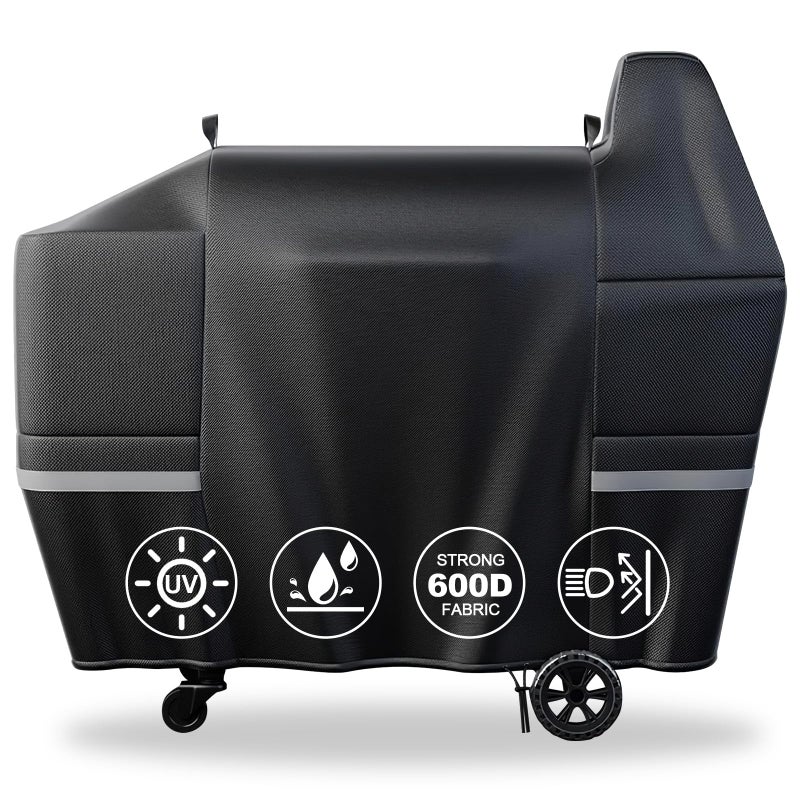 QuliMetal غطاء شواية لبيتي بوس أوستن XL 600D غطاء مدخن بيليت لبيتي بوس 1000 سلسلة 1000D3 1000S 1000SC 1000SQ 1000SC2 1100 برو رانشر XL 1000 1150 Z غريل 1000 سلسلة شوايات الخشب بيليت