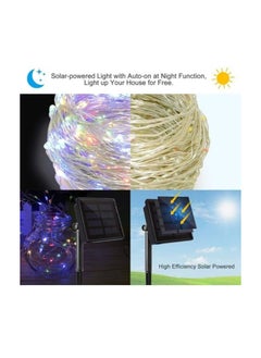 Generic Solar powered string lights, green, red, yellow and blue lighting, 20 meters (200 LEDs)  - Image 2
