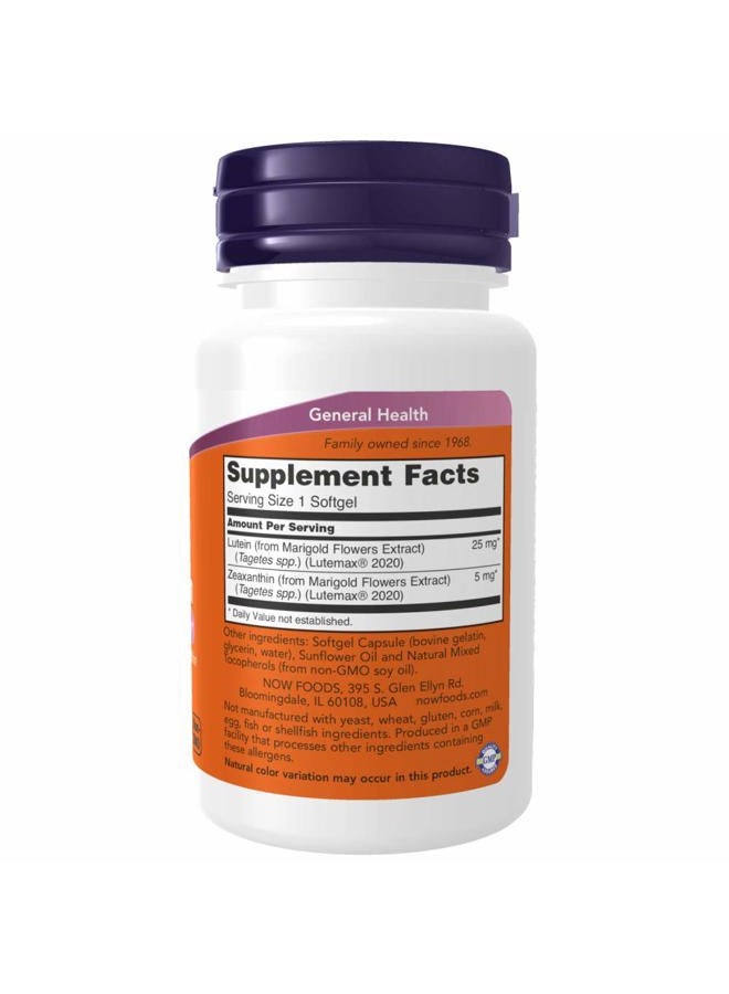 now Agora Food, Lutein & Zeaxanthin, 60 Softgels - 2 pc - Image 2