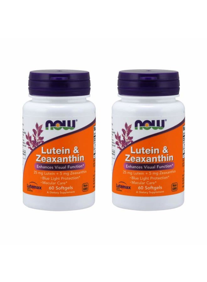 now Agora Food, Lutein & Zeaxanthin, 60 Softgels - 2 pc - Image 1