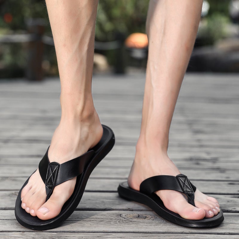 Flip-Flops Men'S Fashion Trend Casual Outer Slippers Large Size Soft-Soled Flip-Flops Beach Shoes Manufacturer - Image 5