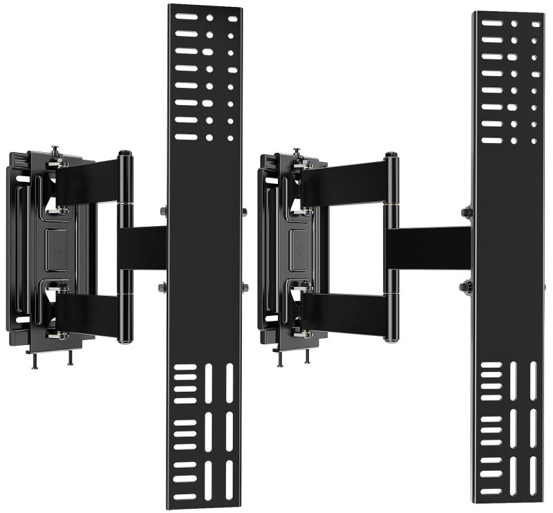 HOME VISION Heavy Duty Full Motion TV Wall Mount Bracket for 48-120 Inch Flat/Curved TVs, 200Lbs Capacity, Low Profile Ultra Slim Design with Swivel/Tilt, Corner Large Dual Arm, Max VESA 2000x600mm - Image 1