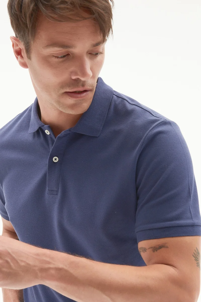 جون Men's Casual 100% Cotton Basic Polo Neck T-Shirt