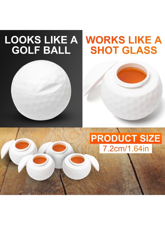 GNAFOTU Golf Ball Shaped Shot Glass, 3 Pieces Golf Cups with Lids - Image 3