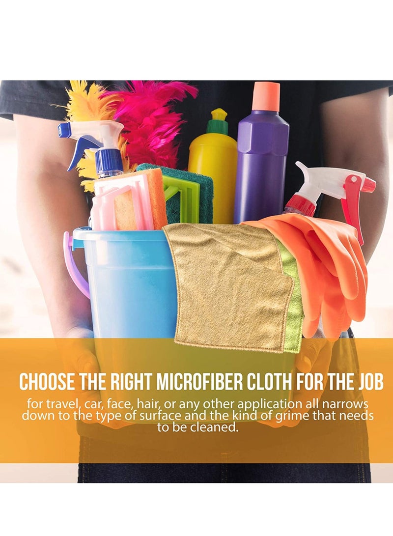 Yuwell Microfiber Cleaning Cloth Cleaning Rag Cleaning Towels 5 Colors Material Polyester 85% Polyamide 15% Wash Dark Colors Separately Kitchen Cleaning Cloth Glass Cleaning Cloths 20 Pcs - Image 5