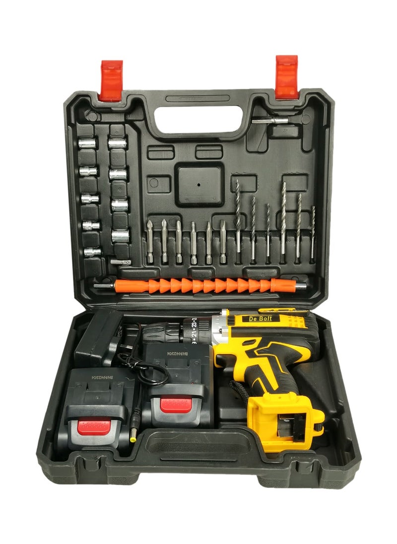 De Bolt 21v Cordless Impact Drill Set 3-In-1 Function For Drill Screwdriver And Impact Complete Accessories Kit For Home And Professional Use  - Image 2
