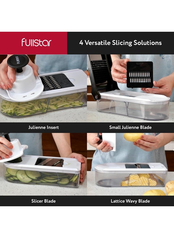 Fullstar Vegetable Chopper, Mandoline Slicer - Cheese Grater, Food Chopper with Container, Kitchen Gadgets, Home Essentials (10-in-1, White/Black) - Image 3