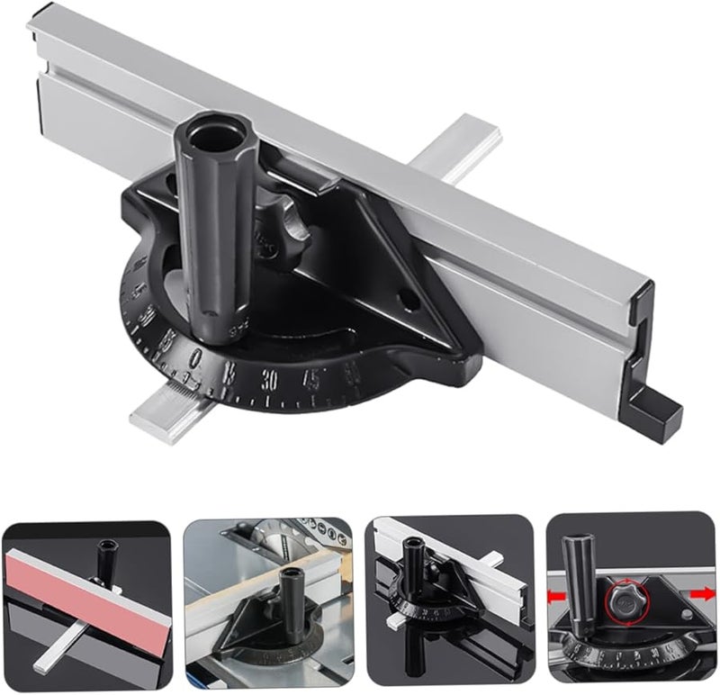 مجموعة منقلة دقيقة لقطع الزوايا لمناشير الطاولة، مصنوعة من سبائك الألومنيوم المتينة، ملحق دقيق للقطع العرضي - Image 5