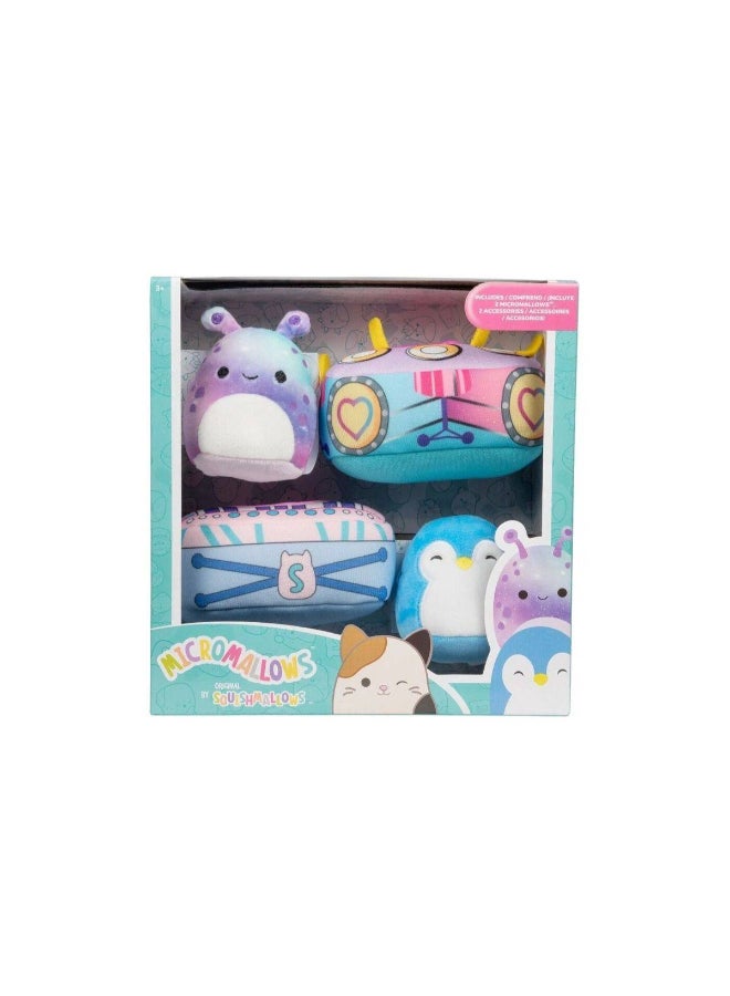 Squishmallows Micromallows That's My Jam 4-Pack Plush Toy Playset (6 cm) - Image 1