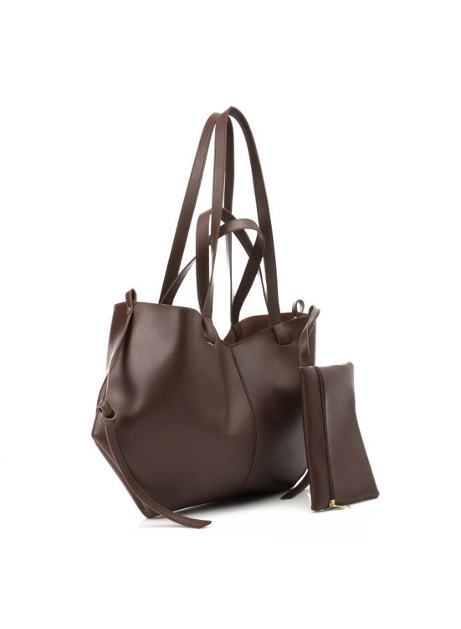 ريتزي Como Tote bag - Dark Brown - Image 2