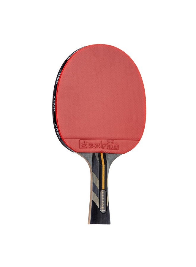 Stiga Carbon Fiber Ping Pong Paddle - 2Mm Sponge, Flared Handle - Performance Table Tennis Racket, Black - Image 1