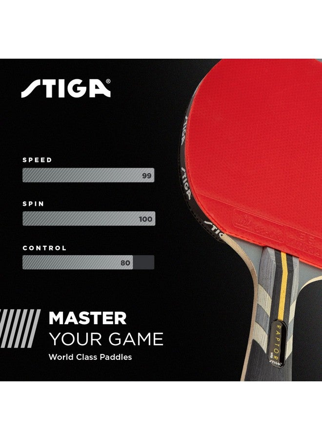 Stiga Carbon Fiber Ping Pong Paddle - 2Mm Sponge, Flared Handle - Performance Table Tennis Racket, Black - Image 5