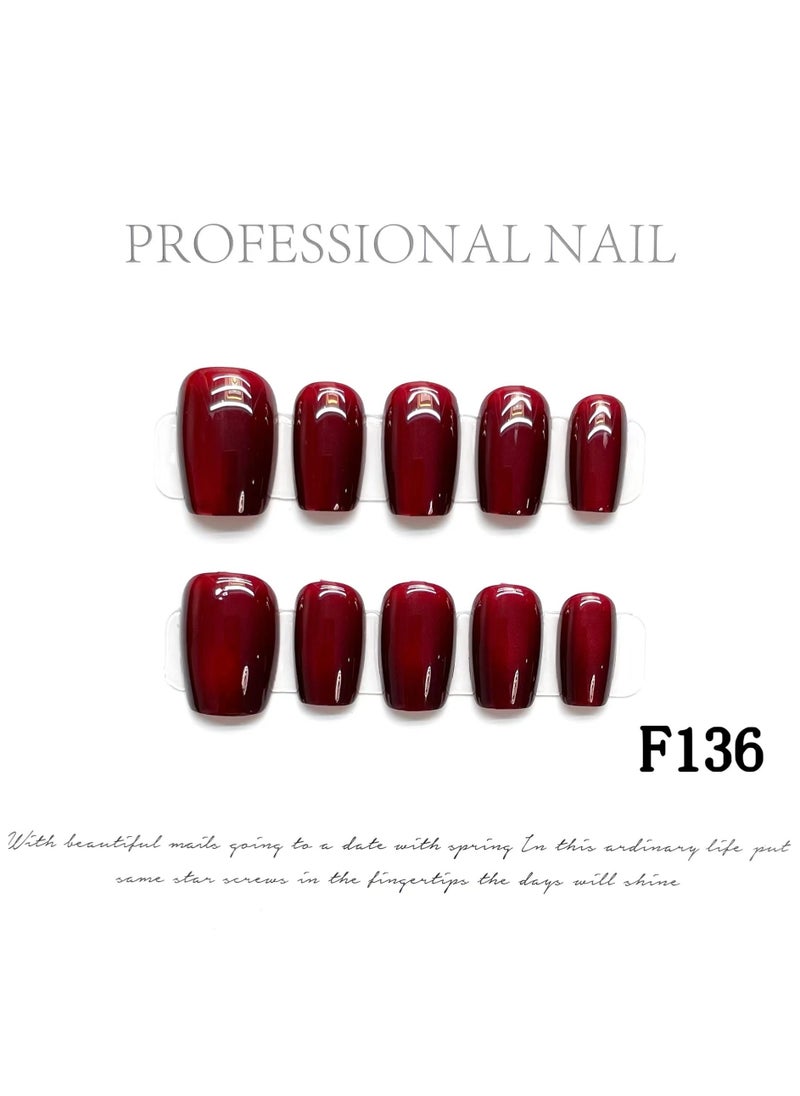 Binzo Beauty - Binzo Beauty Handmade Press On Nails, 10pcs, Nails Art , Acrylic Nails, False Nails, Luxury Collection, Luxury Nails Arts, New Accessories， Wedding Nails，Party Nails. - Image 1