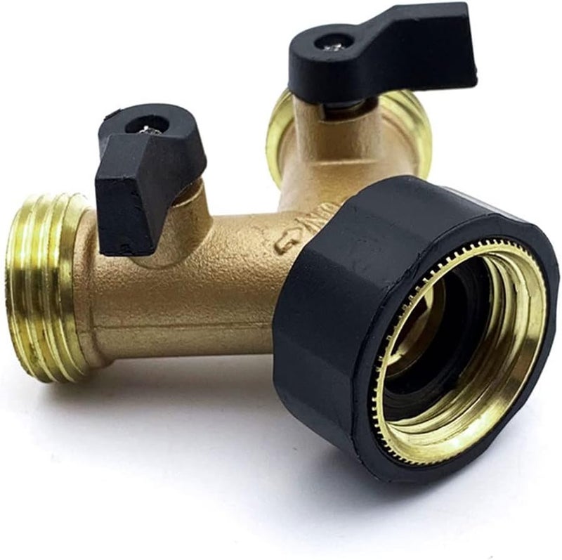 صمام كرة نحاسي من النوع Y ثنائي الاتجاه، مقسم خرطوم حديقة، موصل تحويل المياه، الحجم 1 - Image 5