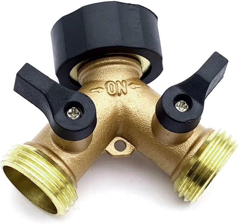 صمام كرة نحاسي من النوع Y ثنائي الاتجاه، مقسم خرطوم حديقة، موصل تحويل المياه، الحجم 1 - Image 4