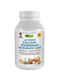 Andrew Lessman Ultimate Calciummagnesium Intensive Care With Vitamin D3 & K2 Mk7120 Mcg 180 Capsules Bone And Skeleton Health Essentials. Gentle Easy To Swallow Super Soluble. No Additives  - Image 1