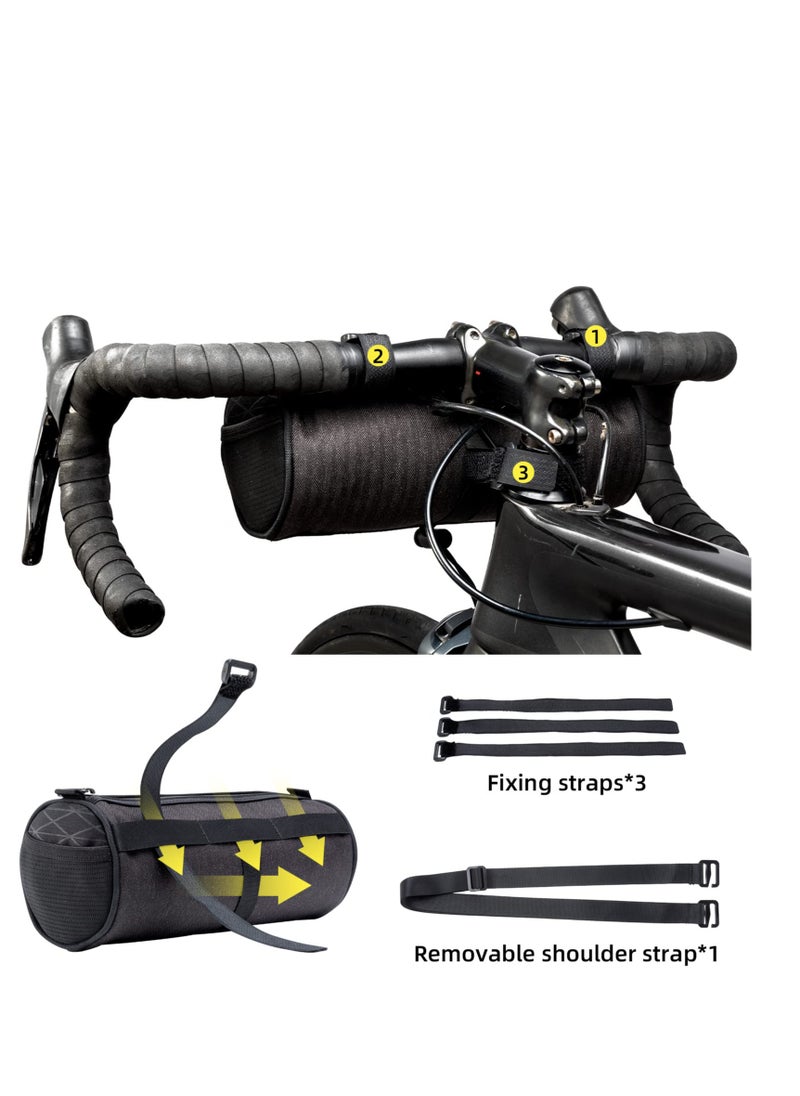 SYOSI - Bike Handlebar Bag, Waterproof Bike Basket Bicycle Front Bag Bicycle Front Bag Frame Storage Roll Bag Mountain Road Bikes Commuter Shoulder Bag Professional Cycling Accessories - Image 1
