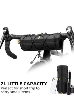 SYOSI Bike Handlebar Bag, Waterproof Bike Basket Bicycle Front Bag Bicycle Front Bag Frame Storage Roll Bag Mountain Road Bikes Commuter Shoulder Bag Professional Cycling Accessories  - Image 2