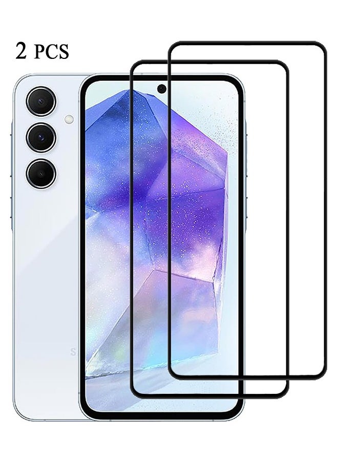 SNBFA 2 Pack Screen Protector for Samsung Galaxy A55 5G, Full Coverage Tempered Glass Screen Protector Film [HD Clear] [9H Hardness] [Anti-Scratch] for Samsung Galaxy A55 5G  - Image 1