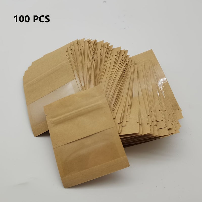 100 Pcs Reusable Self Sealing Coin Envelopes Brown Kraft Paper With Transparent Window 7x9cm 2 7x3 5in For Coin Storage Party Favors Sample Bags Secure Closure - Image 4