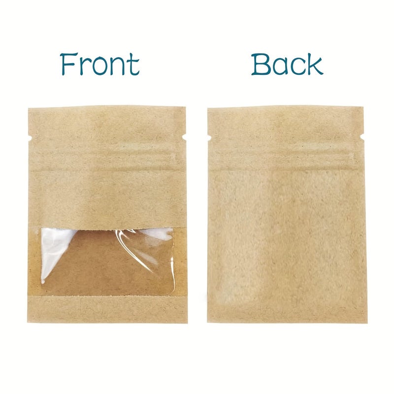 100 Pcs Reusable Self Sealing Coin Envelopes Brown Kraft Paper With Transparent Window 7x9cm 2 7x3 5in For Coin Storage Party Favors Sample Bags Secure Closure - Image 2