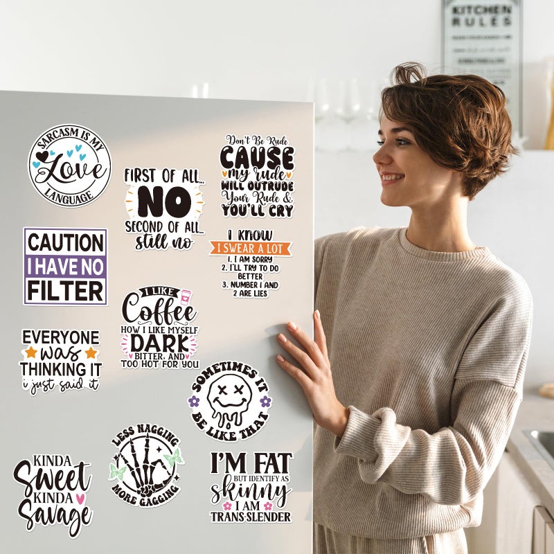 Dazoratix Funny Fridge Magnets Decorative - 20 Pcs Locker Decorations for Adults Cute Word Refridgerator Magnetic Stickers Accessories Gift for Home Kitchen School OfficeSupplies Whiteboard Car Decor - Image 3
