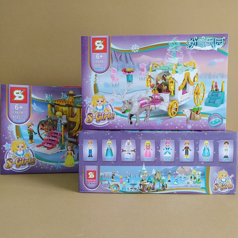 Jizhi Building Blocks 1574 Fenxue Paradise Ice And Snow Carriage Christmas Sled Boys And Girls Creative Activities Holiday Gifts - Image 3