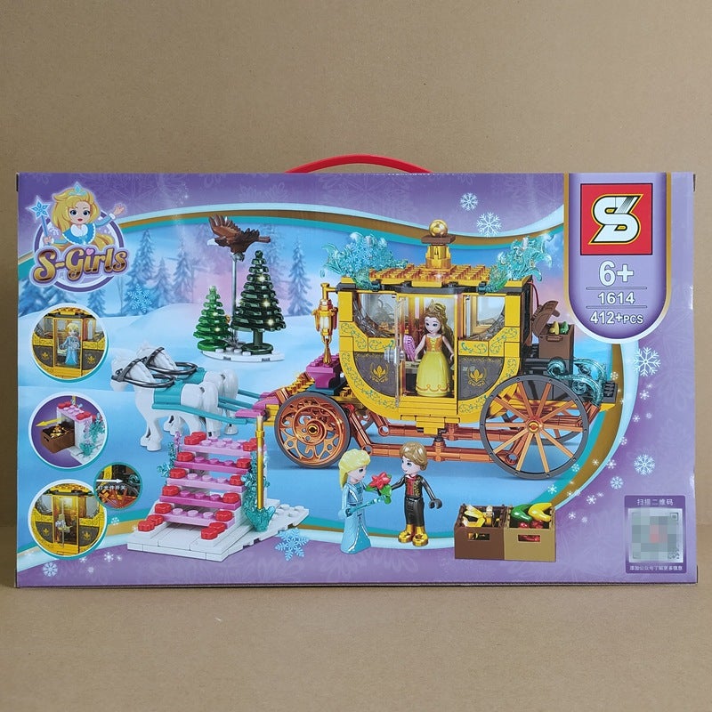 Jizhi Building Blocks 1574 Fenxue Paradise Ice And Snow Carriage Christmas Sled Boys And Girls Creative Activities Holiday Gifts - Image 5