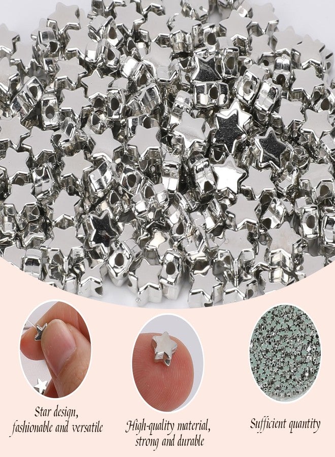 Sliverdew 400 PCS Silver Star Beads - Star Spacer Beads & Charms for Bracelets & DIY Jewelry Crafts - Image 4