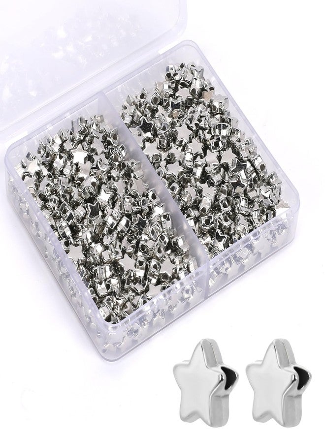 Sliverdew 400 PCS Silver Star Beads - Star Spacer Beads & Charms for Bracelets & DIY Jewelry Crafts - Image 1