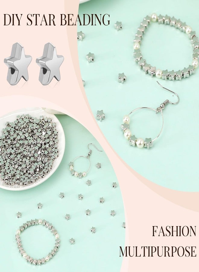 Sliverdew 400 PCS Silver Star Beads - Star Spacer Beads & Charms for Bracelets & DIY Jewelry Crafts - Image 3
