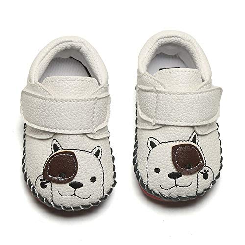 HsdsBebe Baby Boys Girls Pu Leather Hard Bottom Walking Sneakers Toddler Rubber Sole First Walkers Infant Cartoon Slippers Crib Shoes(6-12 Months) - Image 3