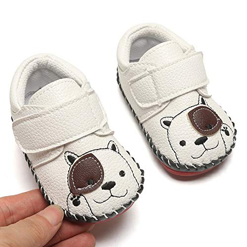 HsdsBebe Baby Boys Girls Pu Leather Hard Bottom Walking Sneakers Toddler Rubber Sole First Walkers Infant Cartoon Slippers Crib Shoes(6-12 Months) - Image 4