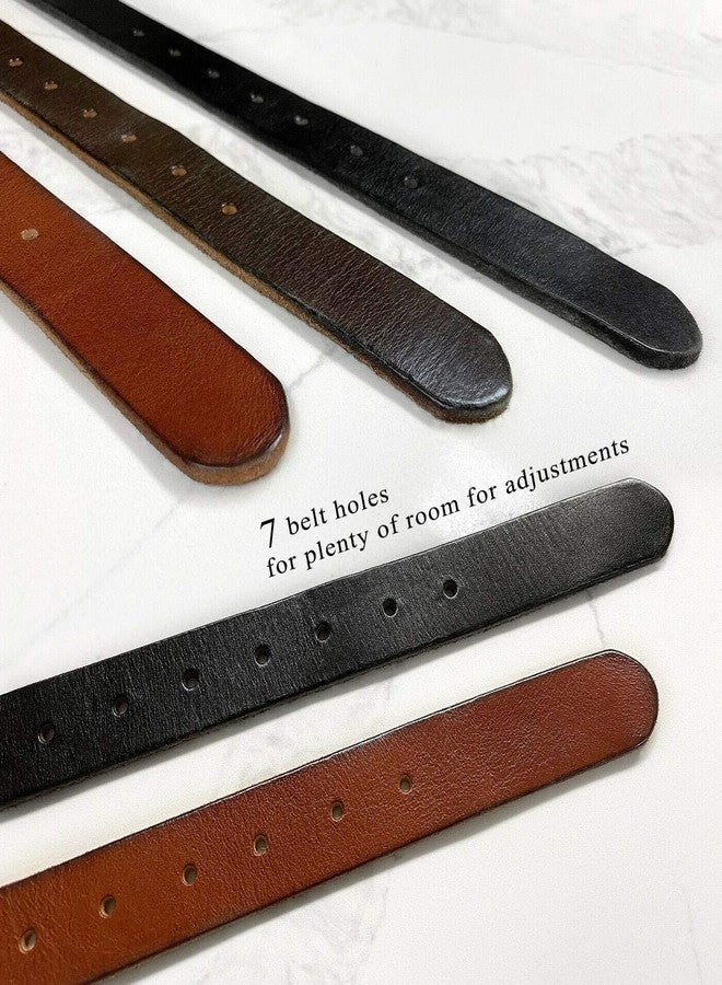 Belts.com BS100 Genuine One Piece Full Grain Leather 1-1/8"(30mm) Wide Belt Strap with Snaps- (Brown, 32) - Image 3