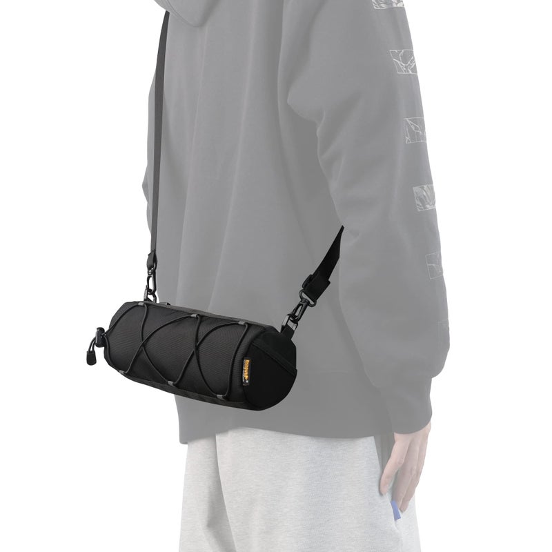 Rhinowalk Bike Handlebar Bag Bicycle Front Bag Shoulder Bag Storage Bag with Shoulder Strap for Road Mountain Bike Cycling Travel (Black) - Image 5