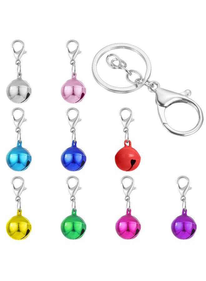 Kerros Cat Collar Bell Pet Bells for Cat Dog Collar, 9 Pack Small Dog Puppy Pet Bells for Collars with 1Pack Keychain - Image 1