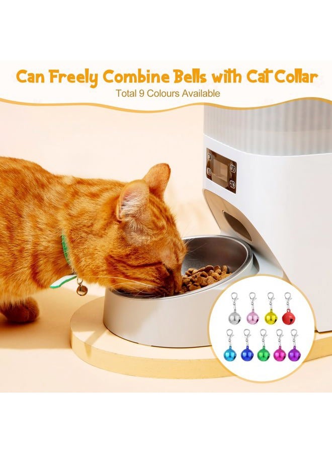 Kerros Cat Collar Bell Pet Bells for Cat Dog Collar, 9 Pack Small Dog Puppy Pet Bells for Collars with 1Pack Keychain - Image 4