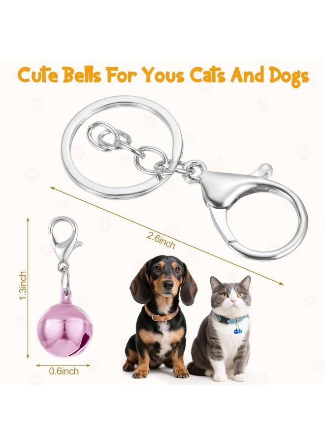 Kerros Cat Collar Bell Pet Bells for Cat Dog Collar, 9 Pack Small Dog Puppy Pet Bells for Collars with 1Pack Keychain - Image 2