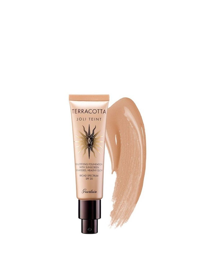 Guerlain Terracotta Joli Teint Beautifying Foundation SPF20 Medium Tone 30ml - Image 1