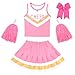 CIFITERY Toddler Cheerleader Costume Kids Cheer Outfit Pink Cheer Uniform for Girls Cheerleading Birthday Gift Halloween - Image 2