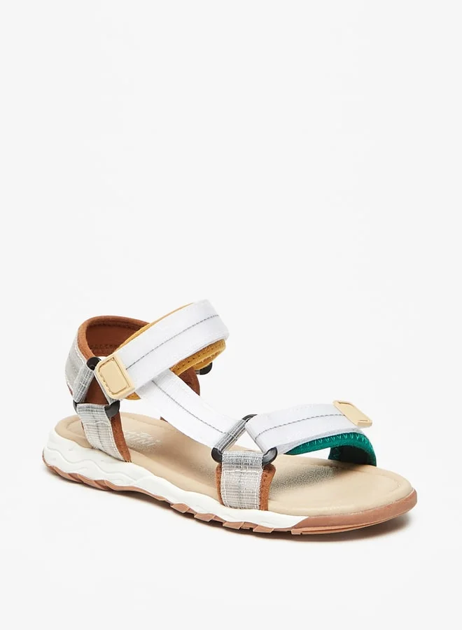 Mister Duchini Boys Textured Floaters with Hook and Loop Closure