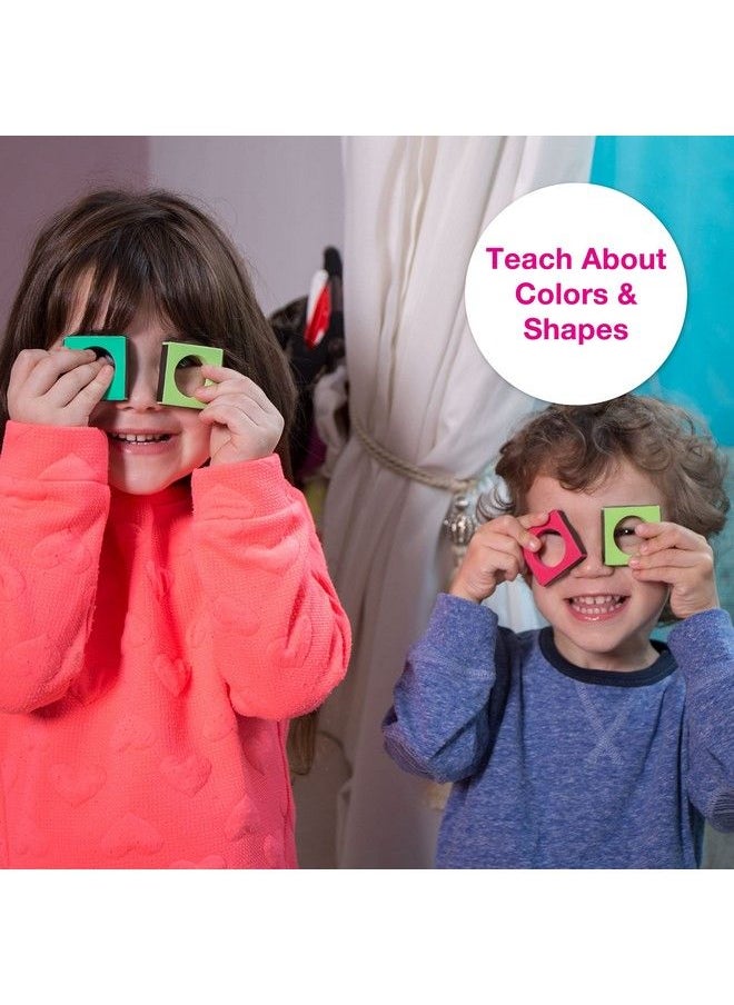 Edushape - Magnetic Shapes Soft Baby Blocks Set Of 54 Vibrant Magnetic Stacking Blocks For Learning & Development Soft Blocks For Babies Toddlers & Kids For Stem Building - Image 1