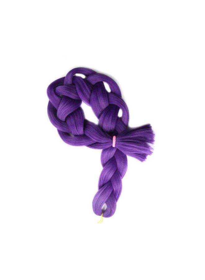NIBEMINENT Braided Hair Extension Purple 24inch