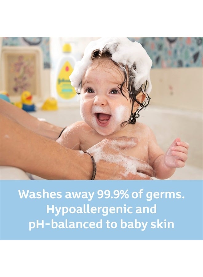 Johnson's Baby Head-To-Toe Gentle Baby Body Wash & Shampoo, Tear-Free, Sulfate-Free & Hypoallergenic Bath Wash & Shampoo for Baby's Sensitive Skin & Hair, Washes Away 99.9% Of Germs, 18 Fl. Oz - Image 2
