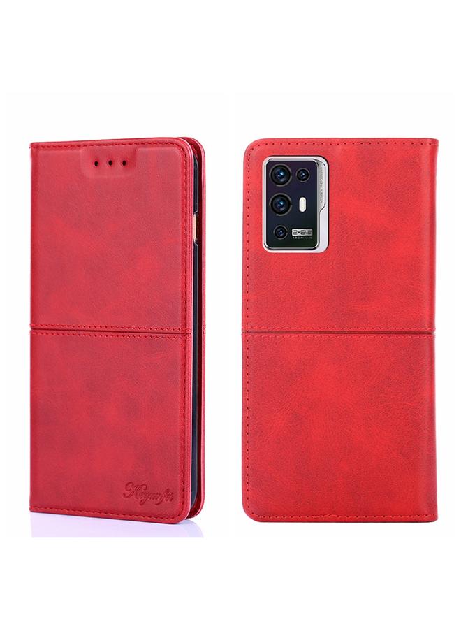 The Bros Case For ZTE Axon 30 Pro Cow Texture Magnetic Horizontal Flip Leather Phone Case