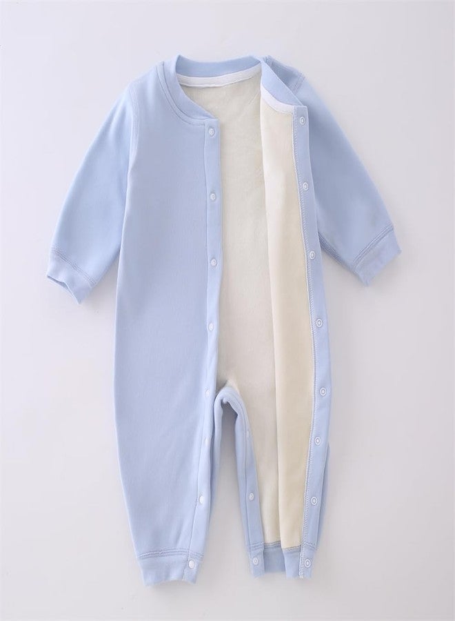 HALQAHA Newborn Baby Bear Romper Winter Milk Fleece Warm Jumpsuit One-Piece Bodysuit with Snap Closures - Image 3